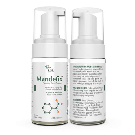 Buy FIXDERMA MANDEFIX FOAMING FACE WASH AND CLEANSE 100ML Online & Get ...