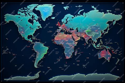 Premium AI Image | Navigating Greatness Explore the World with an Awesome World Map