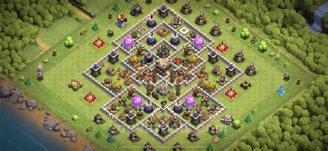 Best Anti 2 Stars Base TH11 with Link, Hybrid - Town Hall Level 11 Base ...
