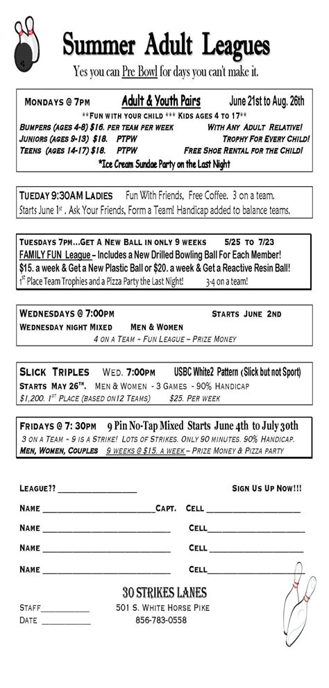 League Bowling | 30 Strikes | Stratford NJ