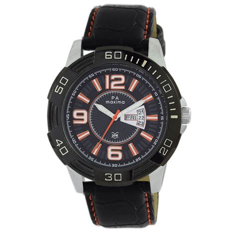 Maxima ATTIVO Men Black Dial Analogue Watch - 38121LMGI