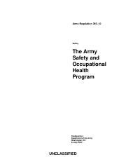 The Army Safety and Occupational Health Program: Key Changes and ...
