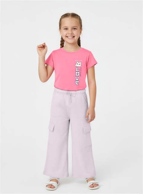 Buy Girls Solid Cargos Online at just Rs. 499.0 - 1000015380237 | Max ...