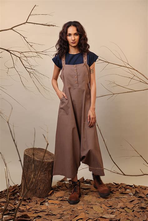 Buy Handwoven Pure Cotton Dungaress by MATI-Sustainable & Ethical ...