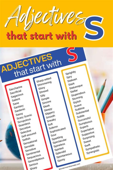 Adjectives That Start with S