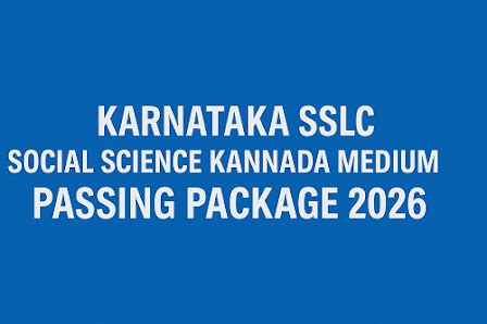 Karnataka SSLC Social Science Kannada Medium Passing Package 2026 ...