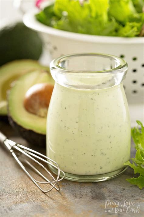 Keto Creamy Avocado Ranch Dressing | Peace Love and Low Carb