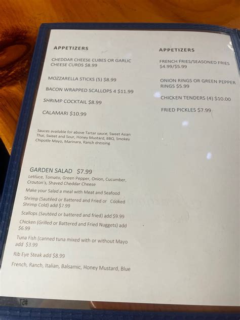 Menu at Surry Seafood Co restaurant, Dixfield