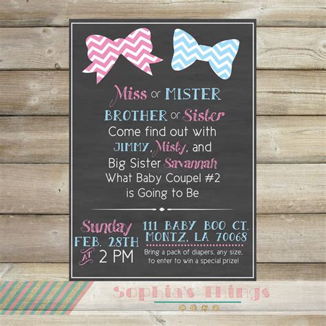 Invitation Ideas Gender Reveal Party at Armando Jackson blog