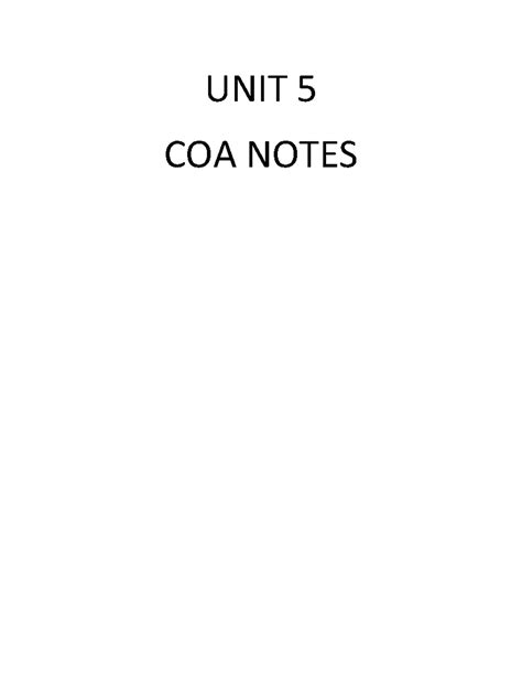 Unit 5 - Unit 5 notes - UNIT 5 COA NOTES Parallelism: Parallelism ...