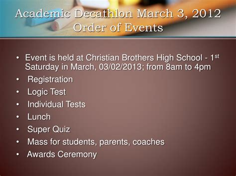 PPT - Academic Decathlon PowerPoint Presentation, free download - ID ...