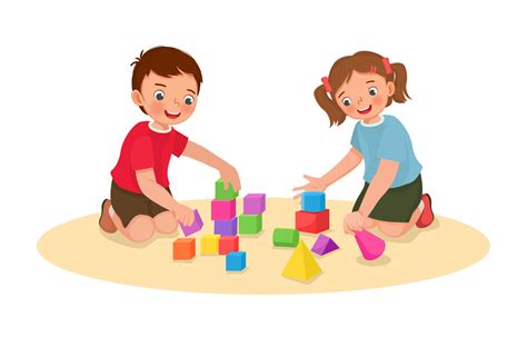 Kids Playing With Blocks
