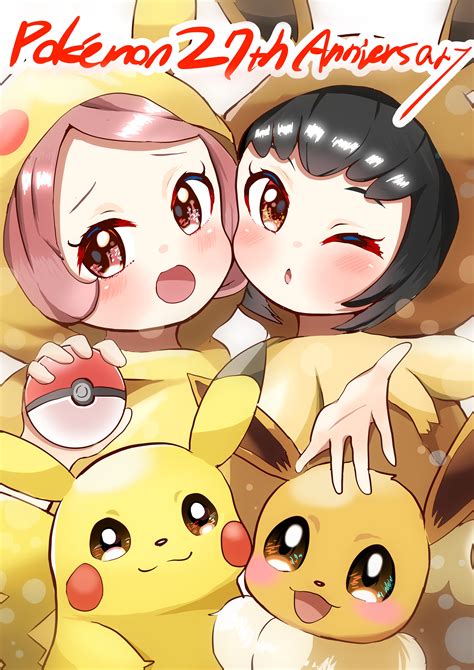 pikachu, eevee, and poke kid (pokemon and 2 more) drawn by carrot ...