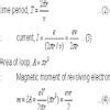An electron is moving in circular orbit. The angle between magnetic ...