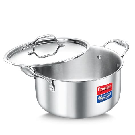 Buy Prestige 20cm/3.2L Tri-Ply Stainless Steel Splendid Casserole| Gas ...