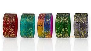 Buy PRIYA KANGAN Exotic Matte Finish with Golden Printed Work Glass ...