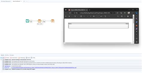 Alteryx Table Tool 的图像结果