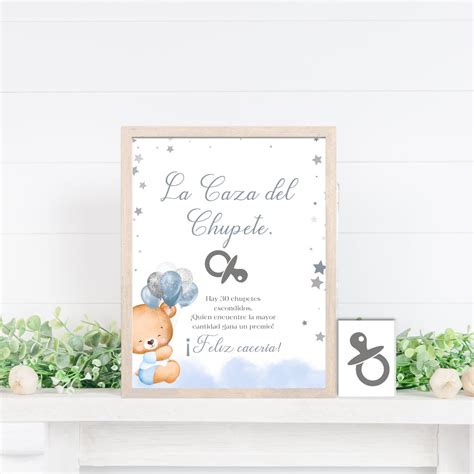 Spanish Baby Shower Game, the Pacifier Hunt Boys Baby Shower Game ...