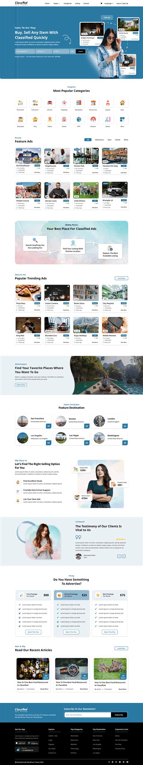 Dynamic Classified WordPress Theme: Explore Listings and More