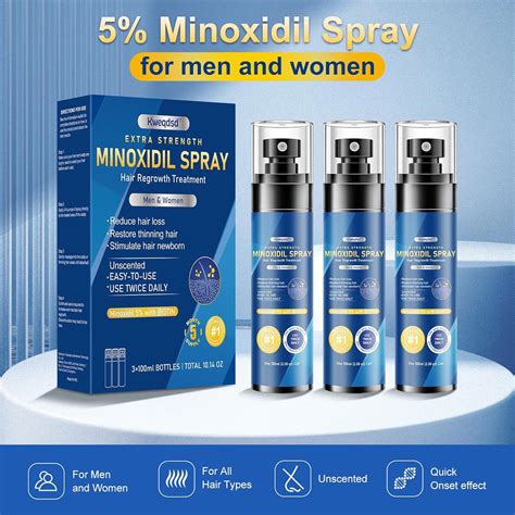 Kweqdsd 5% Minoxidil Spray for men-6 pack， Infused with India | Ubuy