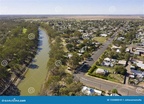 The Town of Bourke on the Darling River. Stock Photo - Image of river ...