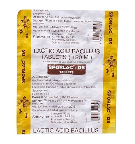 Sporlac DS Tablet 20'S : Amazon.in: Health & Personal Care