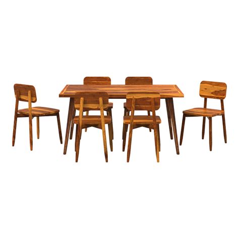 Buy Eirwyn 6 Seater Sheesham Wood Dining Table Set With Chairs ...