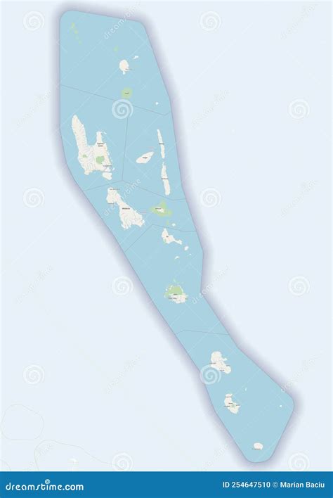 Physical Map of the Country of Vanuatu Colored Stock Illustration - Illustration of leone ...