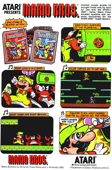 Atari 2600 VCS Mario Bros. : scans, dump, download, screenshots, ads ...