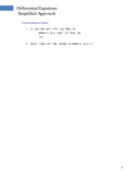 SOLUTION: Differential equation exact equations - Studypool