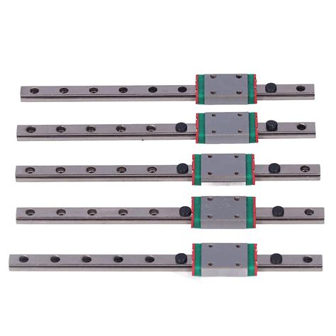 MGN7 Linear Guide Rail, Fully Supported Linear Rail Shaft Rod with 5 ...