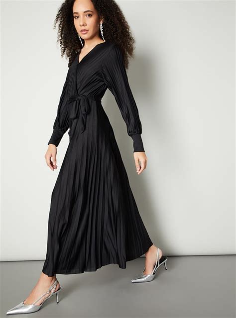 Buy Women Pleated Wrap Maxi Dress Online at just Rs. 1899.0 ...