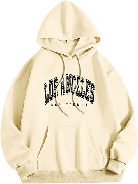 Sweat à capuche pour femme Los Angeles California imprimé graphique ...