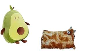 Buy ATC CUDDLES Pack of 2 Stuffed Animals- Avocado Soft Toy & Brown ...