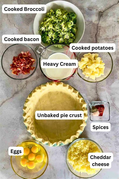 Easy Broccoli With Bacon And Potato Quiche - Hello Savory Kitchen