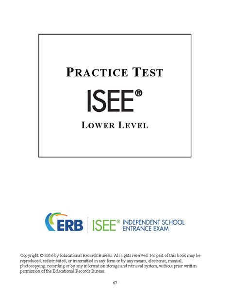 ISEE Practice Test 2 - Independent School Entrance Exam (ISEE) for ...
