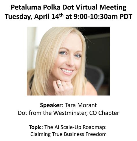 Polka Dot Powerhouse Virtual Connect at 9am PST Featuring Speaker, Tara ...