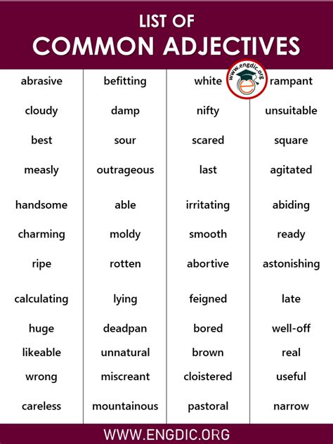 Image result for Adjectives as Modifiers Examples