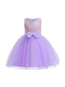 Young Girl Two-Piece Lace Long Sleeve Outerwear Mesh Flare Hem Party ...