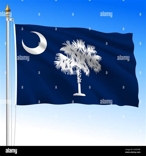 South Carolina Flag Waving South Carolina Flag Stock Vector By