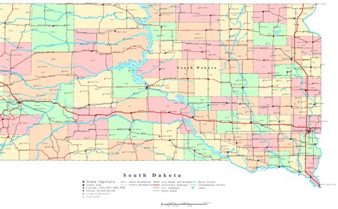Blank Map Of South Dakota
