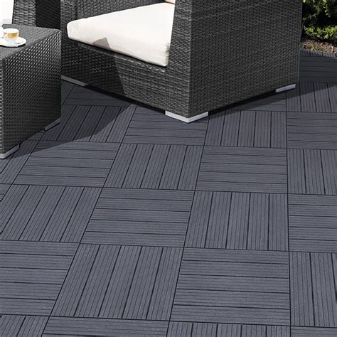 Garden Patio Cosmopolitan Deck Tiles, Easy Balcony Tile (300 x 300 x 15 ...