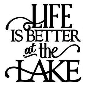 Life is Better at The Lake Fishing Camping Vinyl Decal Sticker|Black ...
