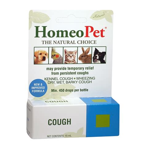 HomeoPet Cough, Gentle Natural Cough Medicine for Dogs, Cats, and Small ...