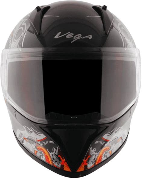 Vega Bolt Octopus Black Orange Helmet – SapMotors