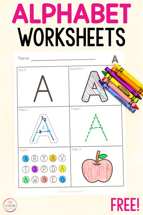 Alphabet Letter Worksheets - Alphabet Activity Pages - Worksheets Library