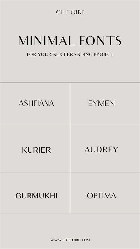 Minimal Fonts for Your Next Branding Project | Minimalist font ideas ...