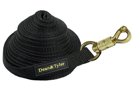 Dean and Tyler DT Track Double Ply Nylon Dog Leash, Black 120-Feet by 3 ...