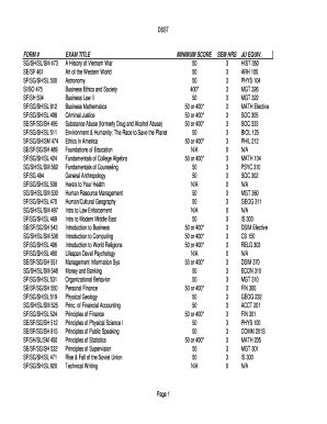 Fillable Online ju DSST (formerly DANTES) - ju Fax Email Print - pdfFiller