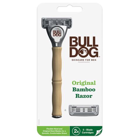 Bulldog Mens Skincare and Grooming Bamboo Razors for Men with a Natural ...